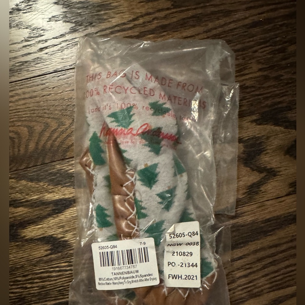 Hanna Andersson Slipper Moccasin Socks NWT Tree Christmas Winter